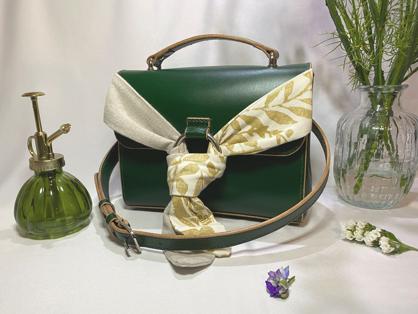 Sac bandoulière à anneau "Jardin Fleuri"
