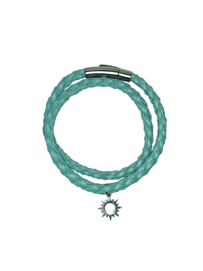 Bracelet tressé bleu