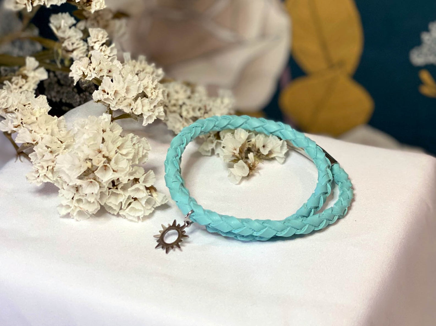 Bracelet tressé bleu