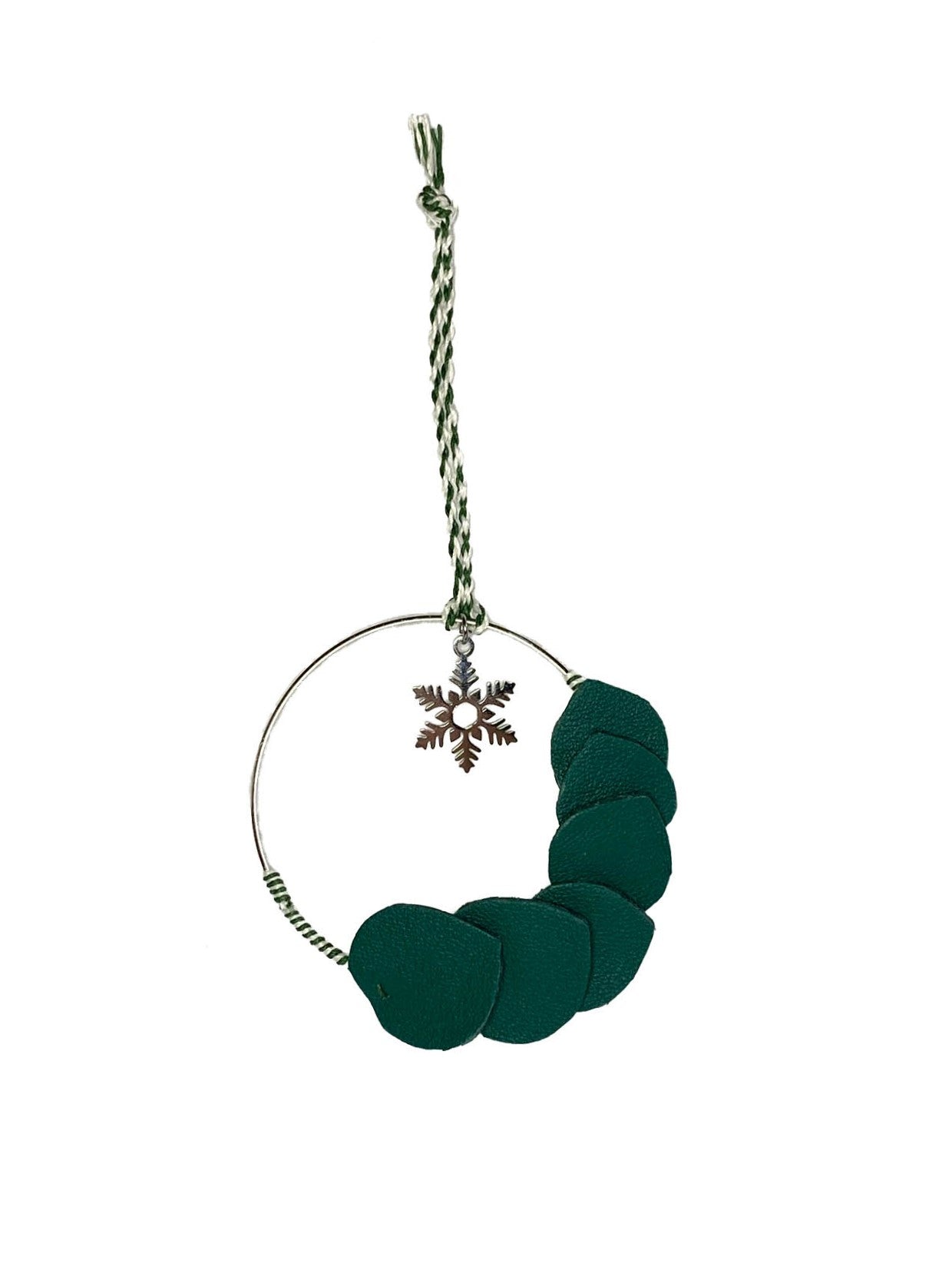 Décoration de Noël- Anneau Feuilles