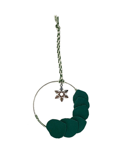 Décoration de Noël- Anneau Feuilles