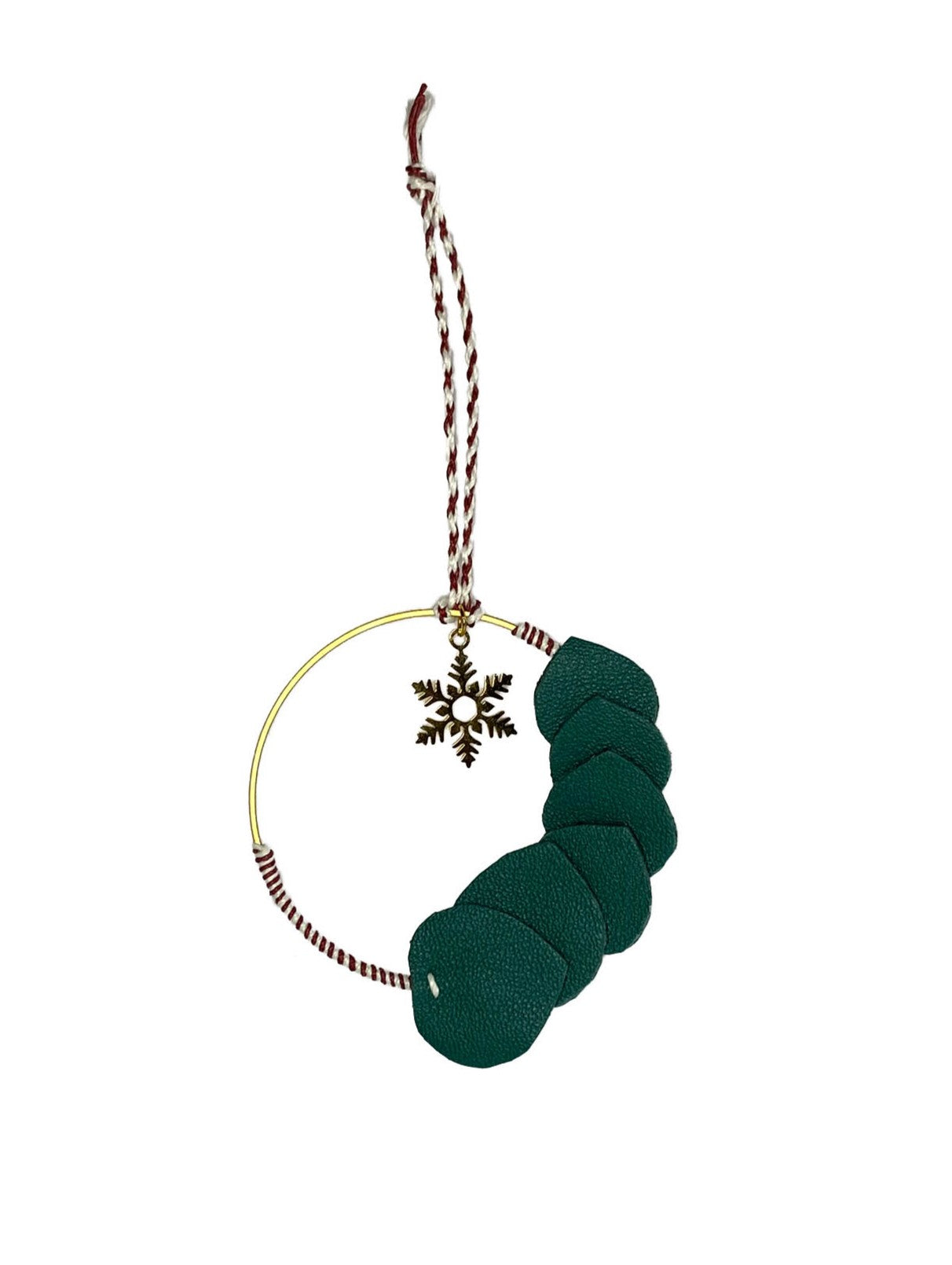 Décoration de Noël- Anneau Feuilles