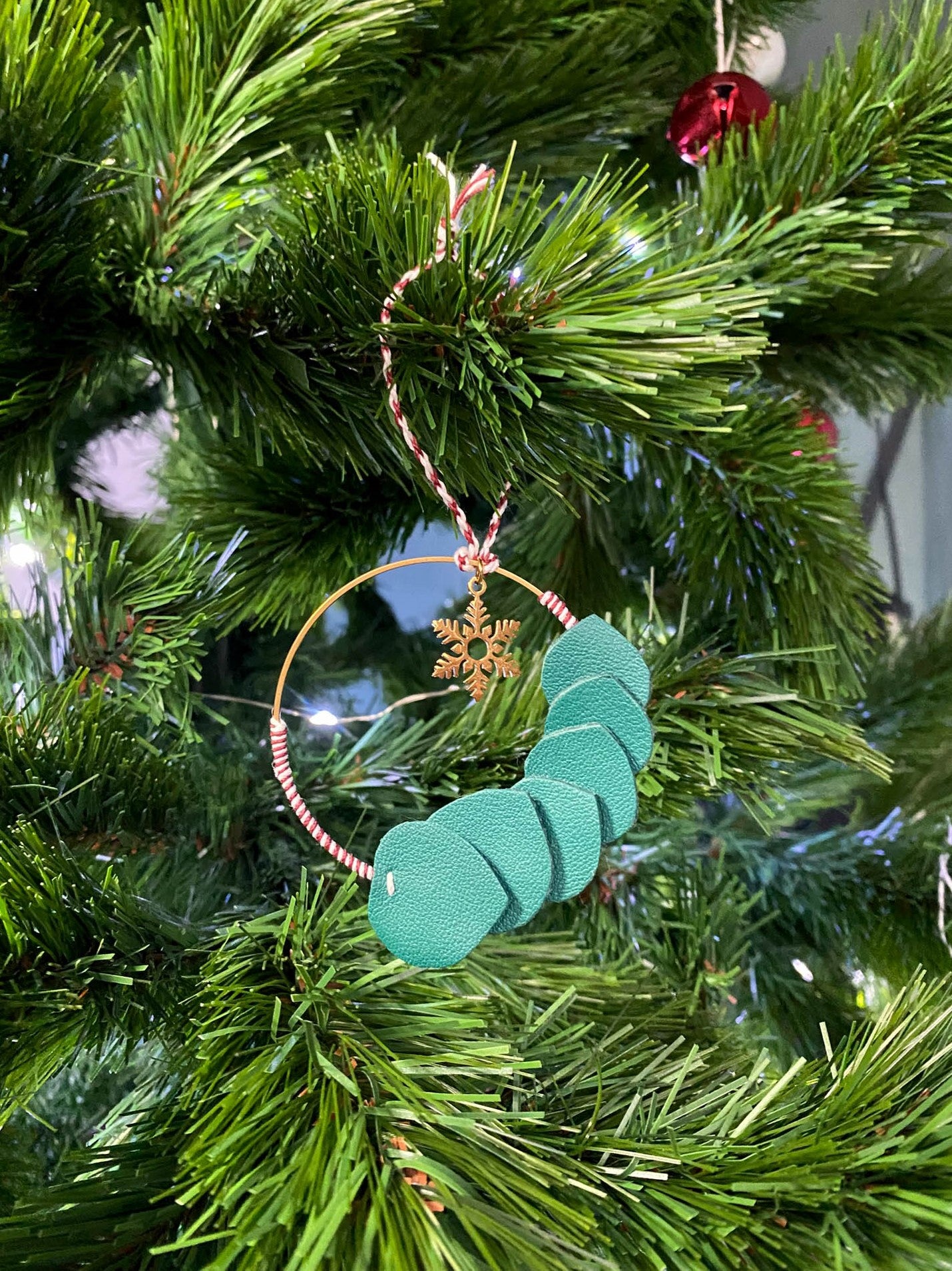 Décoration de Noël- Anneau Feuilles