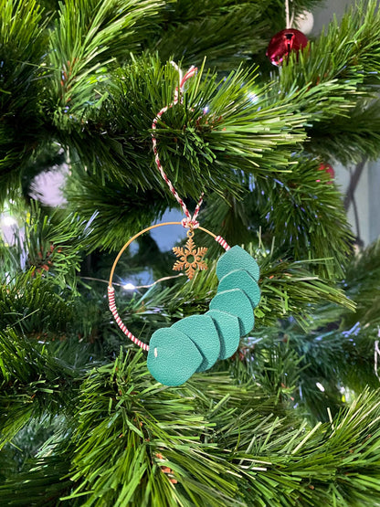 Décoration de Noël- Anneau Feuilles