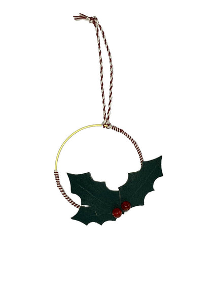 Décoration de Noël- Anneau Feuilles