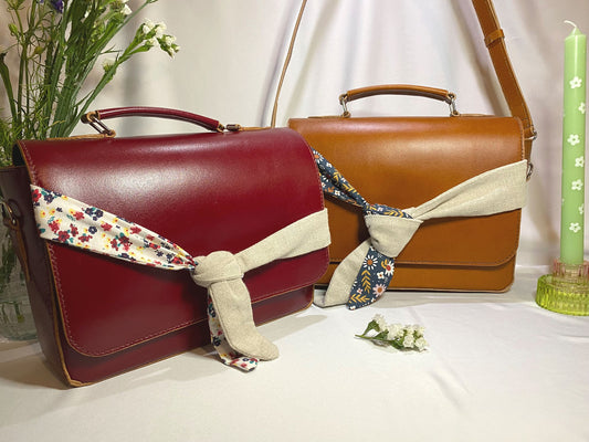 Sac bandoulière nœud "Jardin fleuri"
