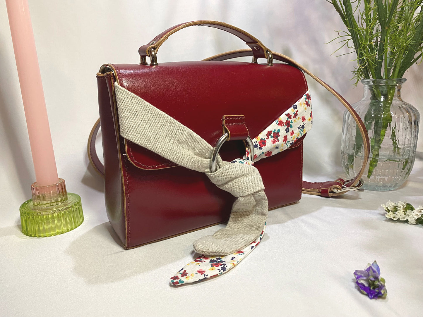 Sac bandoulière à anneau "Jardin Fleuri"