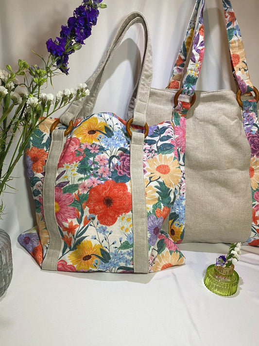 Tote- bag Fleur "Jardin Fleuri"
